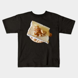 Food Cheese on Cracker with Walnut and Honey Photo Kids T-Shirt